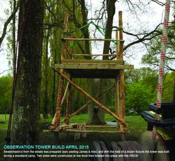 Buxted scouts build observation tower