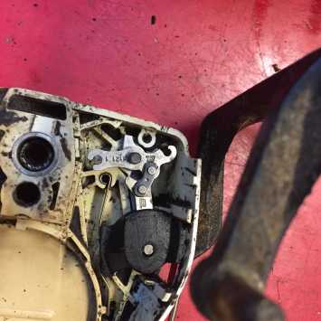 Stihl MS201 TC Chain brake  - Handle & linkage replaced