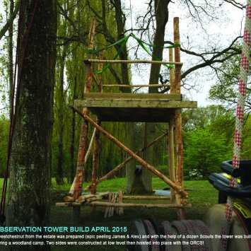 Buxted scouts build observation tower